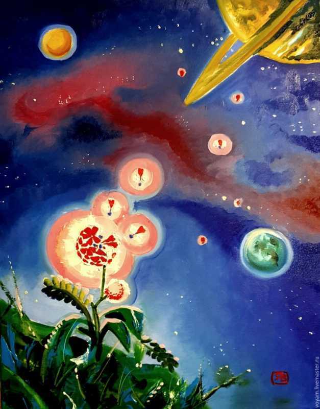 Космические сюжеты в картинах