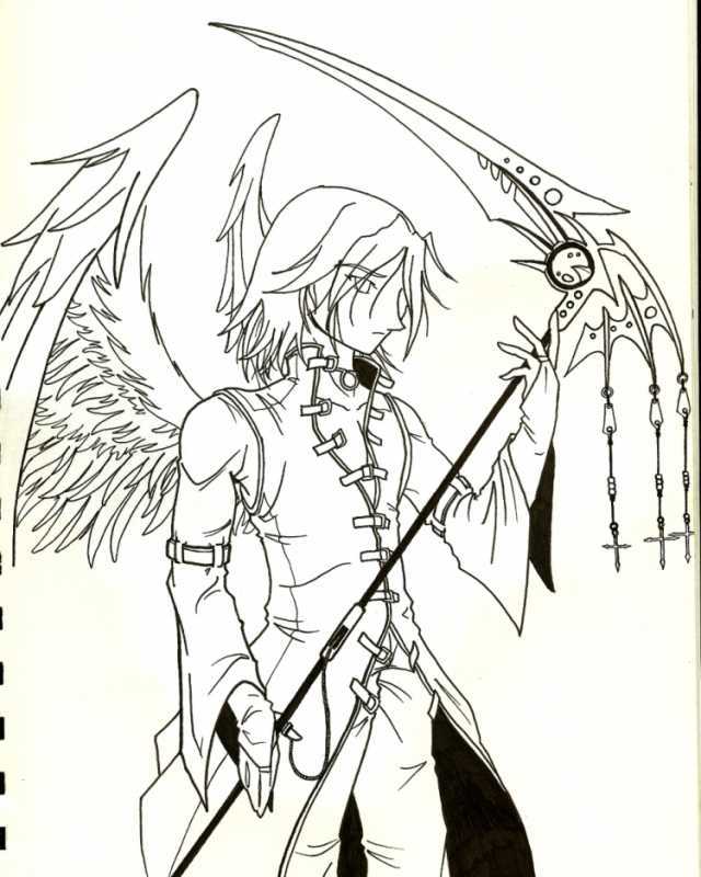 Раскраска антистресс аниме демоны