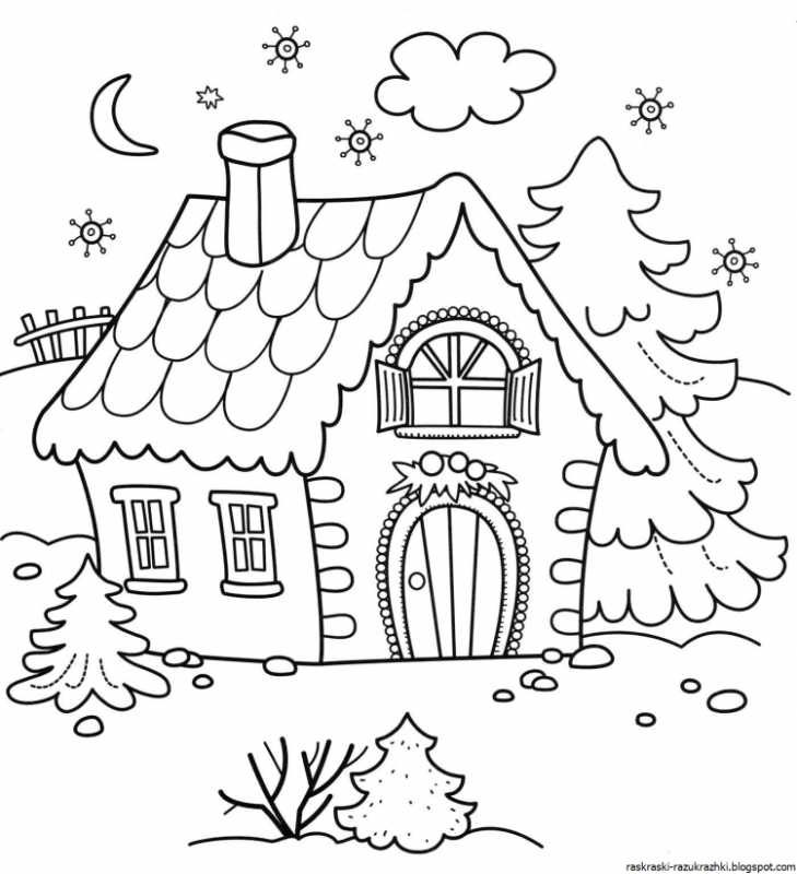 Домик для раскрашивания