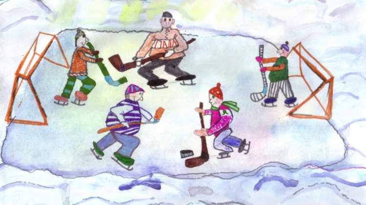 Игры зимой рисунок