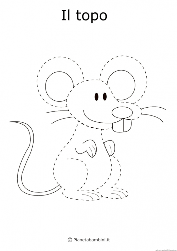 Мышка раскраска