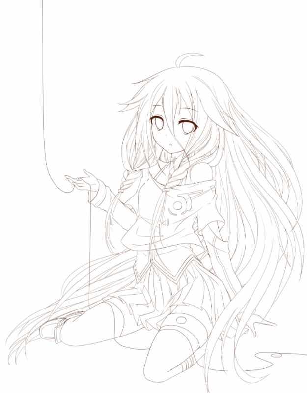 Аниме девушки карандашом