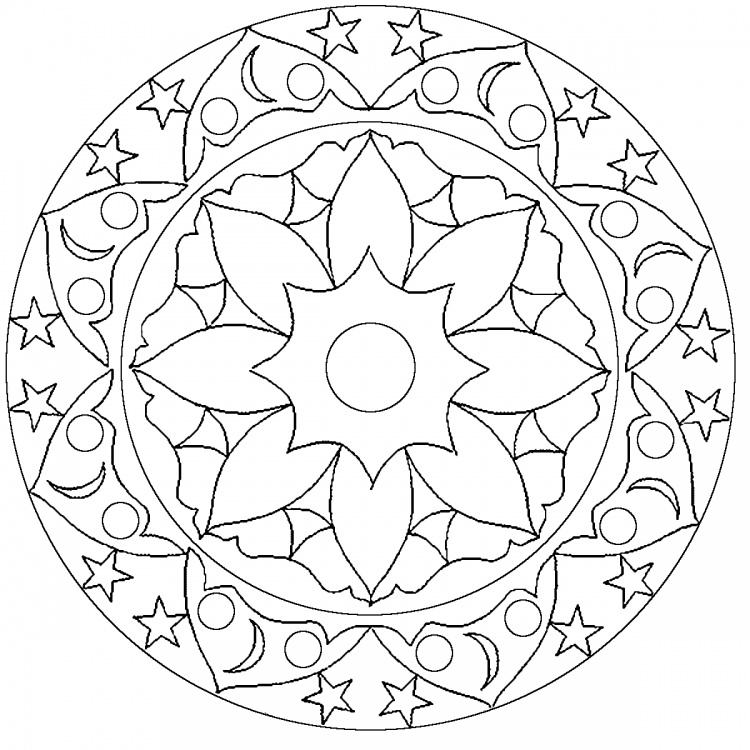 Мандала орнамент в круге