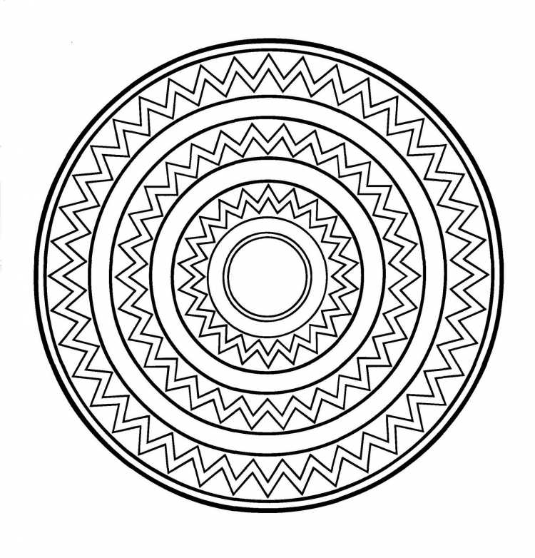 Раскраска египетской мандалы