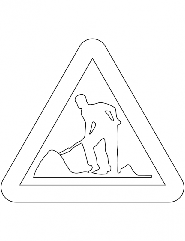 Дорожный знак жилая зона раскраска