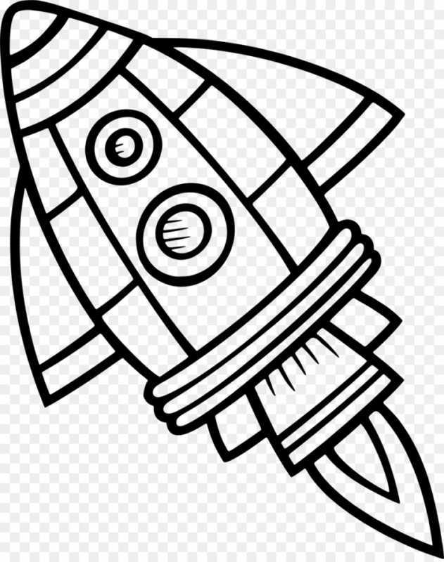 Ракета раскраска для малышей