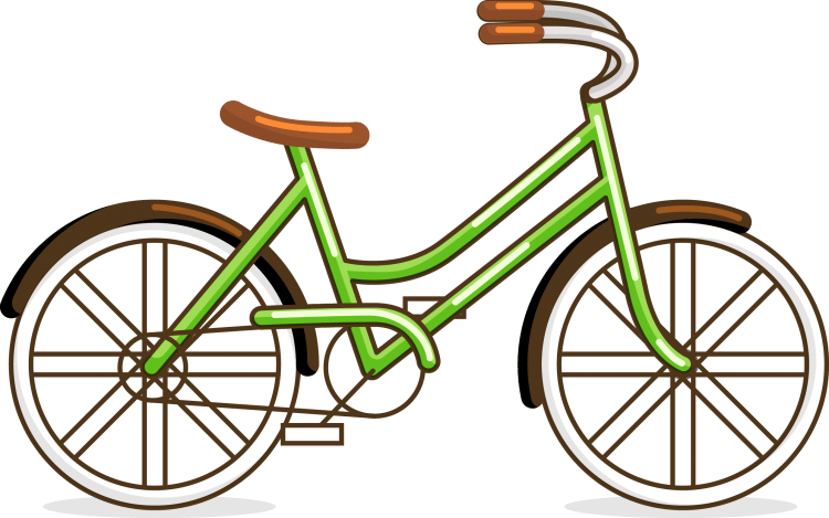 Велосипед на зелёном воне
