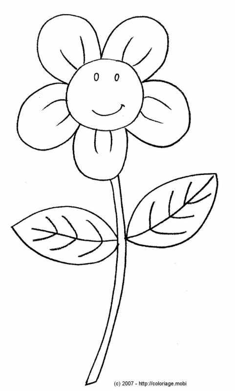 Цветок для раскрашивания детям