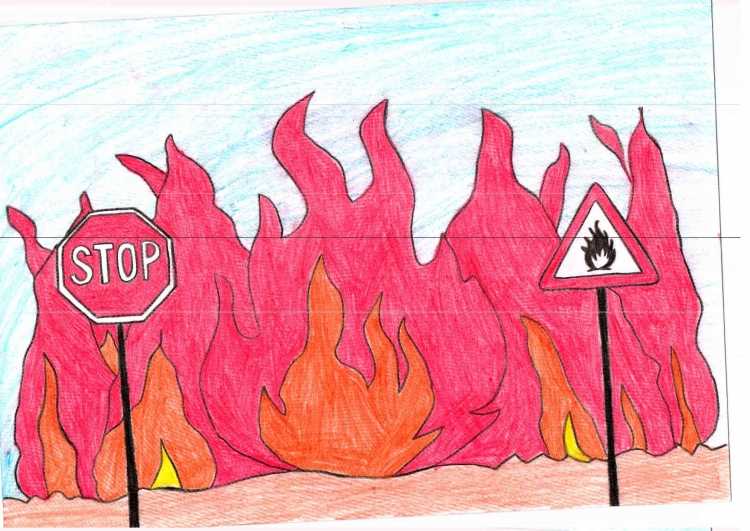 Пожарная безопасность детские рисунки