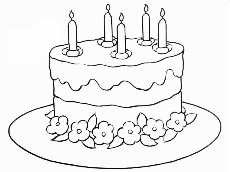 Раскраски с днем рождения детские