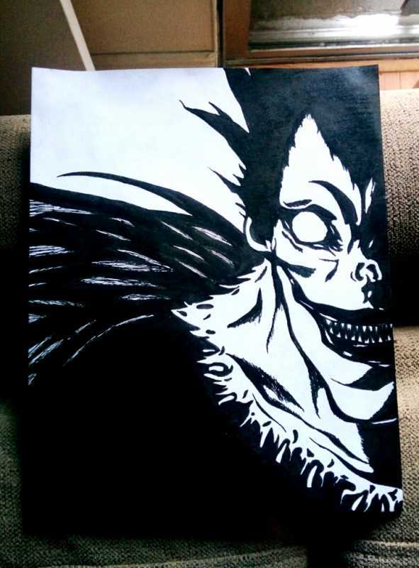 Рюк тетрадь смерти из бумаги