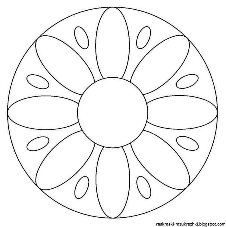 Декоративное рисование узор в круге