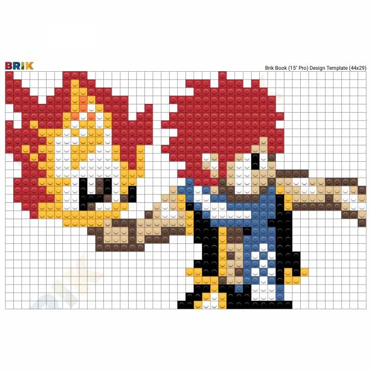 Нацу Драгнил пиксель арт