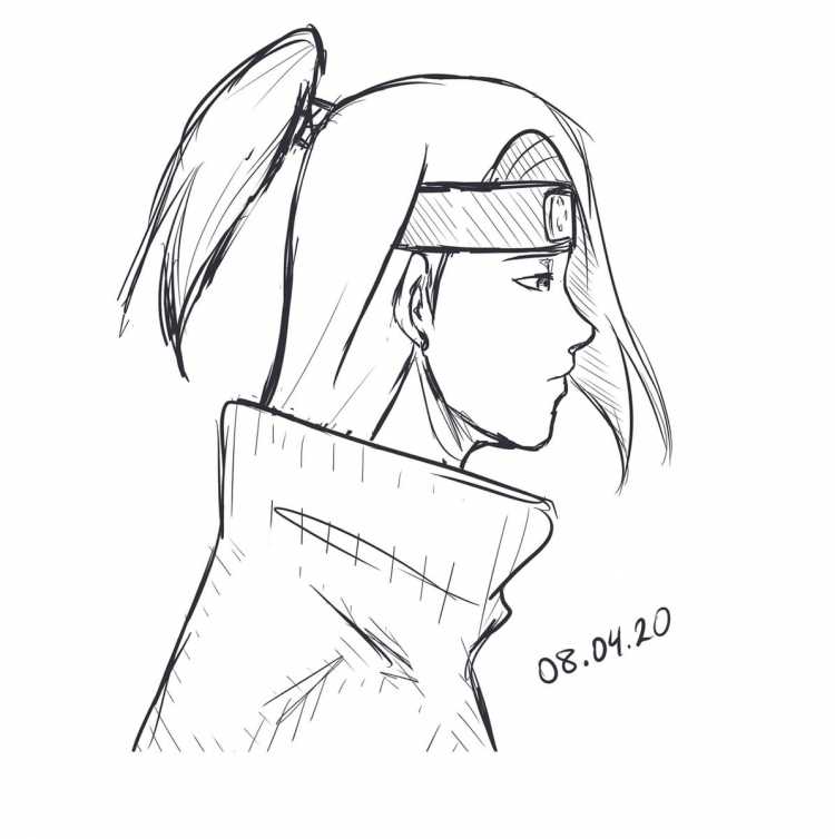 Дейдара Наруто нарисовать