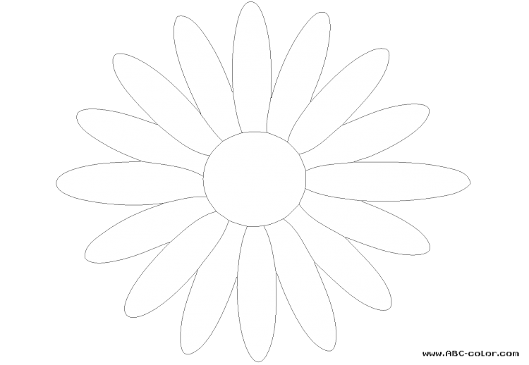 Раскрасить Flower Sunflower