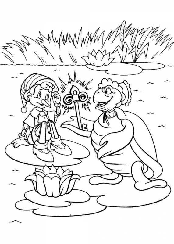 Пиноккио раскраска для детей