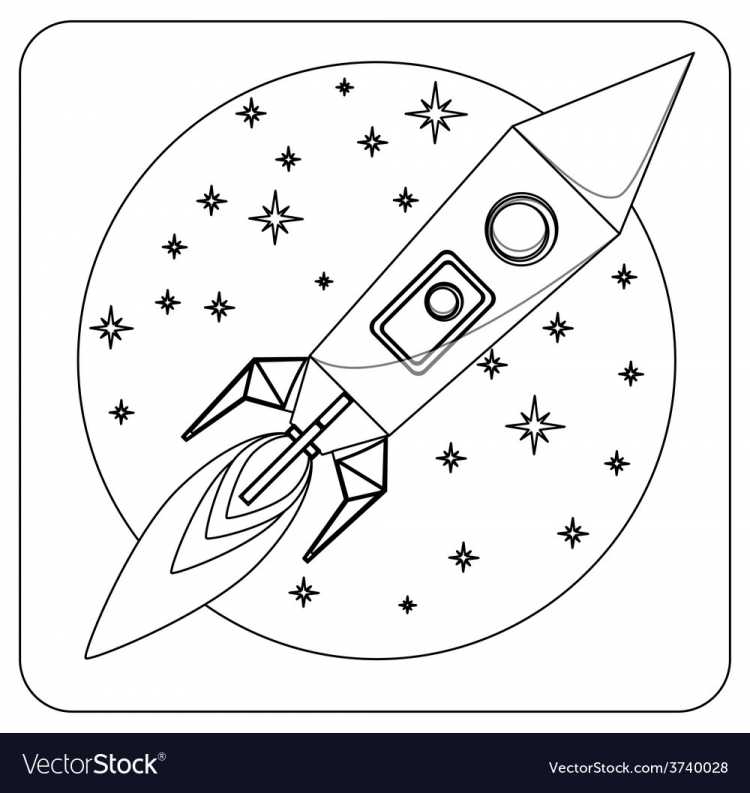 Ракета раскраска
