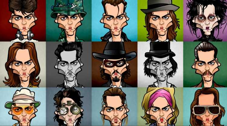 Роли Джонни Деппа рисунок