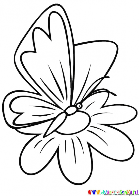 Цветок для раскрашивания детям