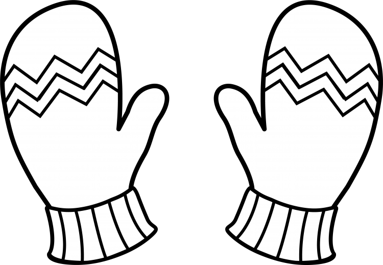 Варежки раскраска для детей