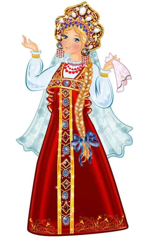 Раскраска "народные костюмы"