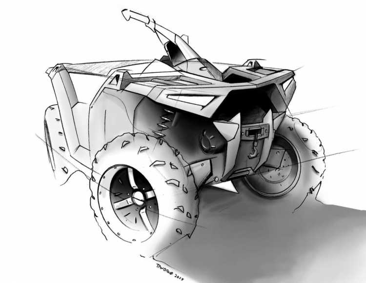 Контур квадроцикла из запчастей