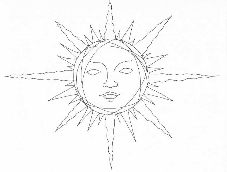 Раскраска. Солнышко