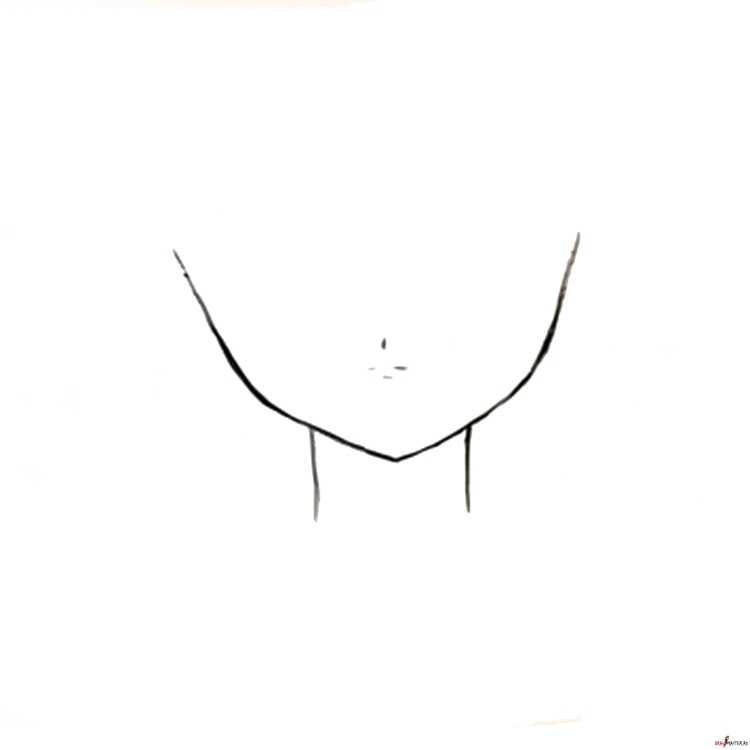 Нос для срисовки карандашом аниме