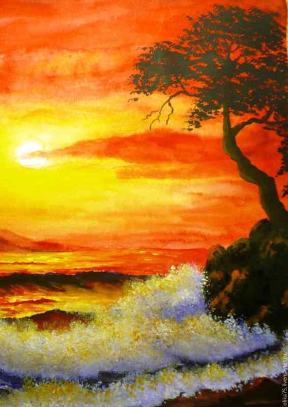 Красивые пейзажи красками