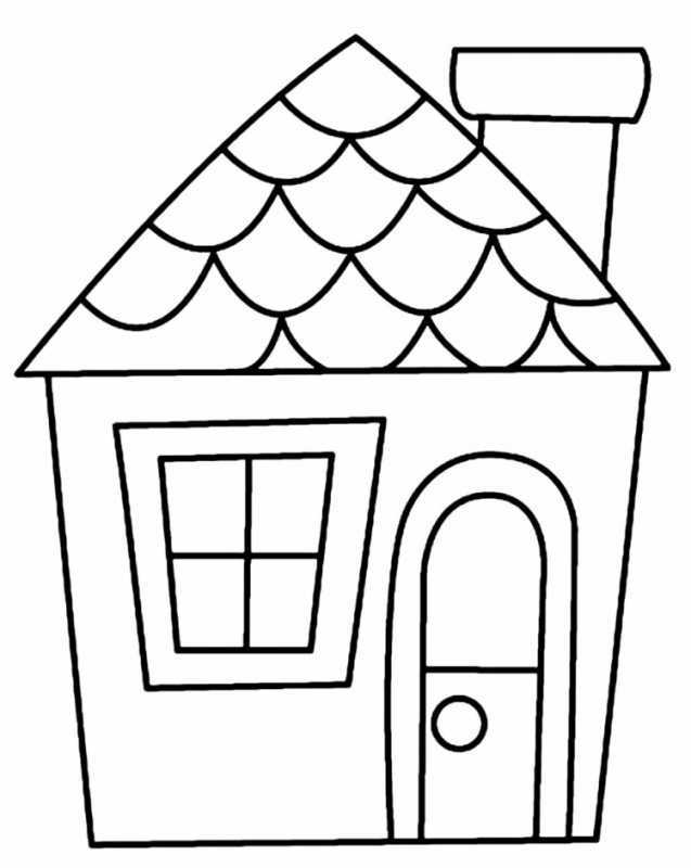 Раскраска. Домики