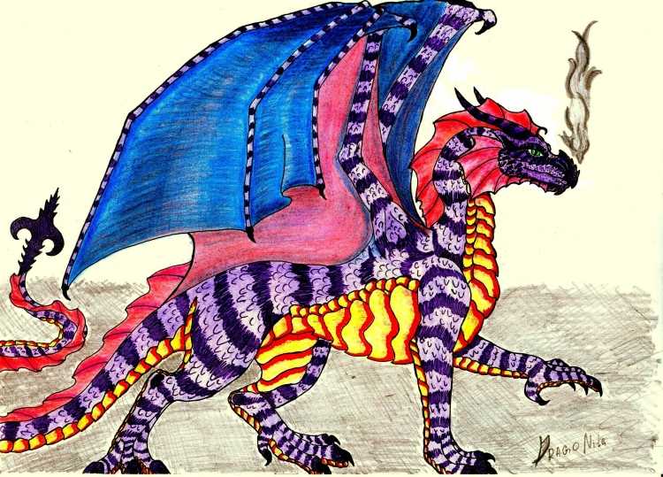Дракон вектор цветной для детей