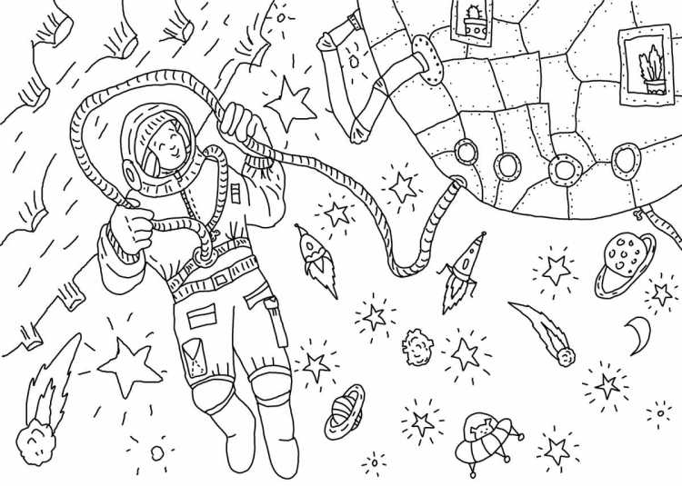 Раскраска космос для детей