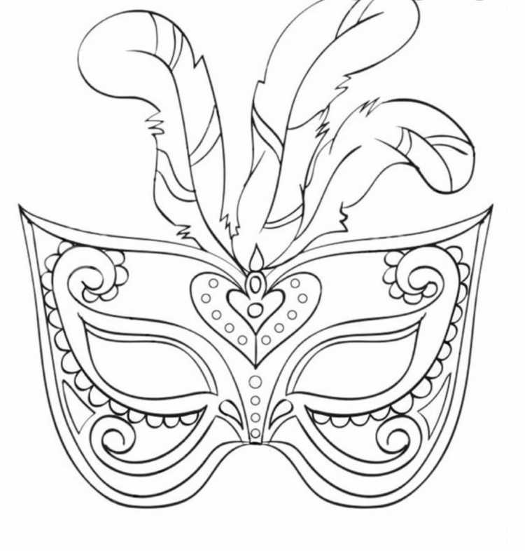 Трафарет маскарадной маски