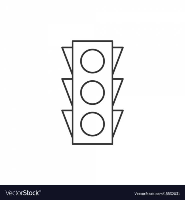 Светофор раскраска