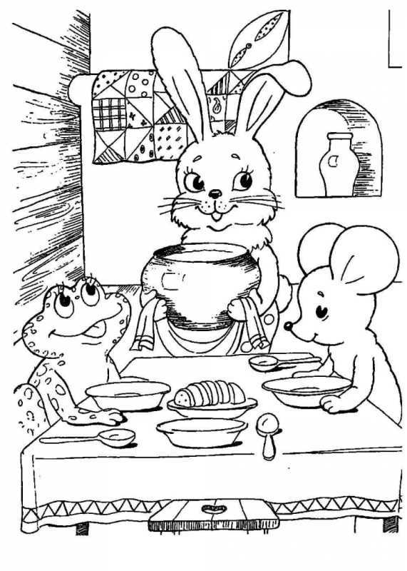 Домик в деревне рисунок для детей