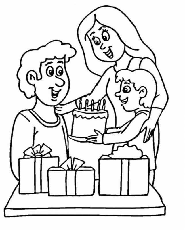 Семья раскраска для детей