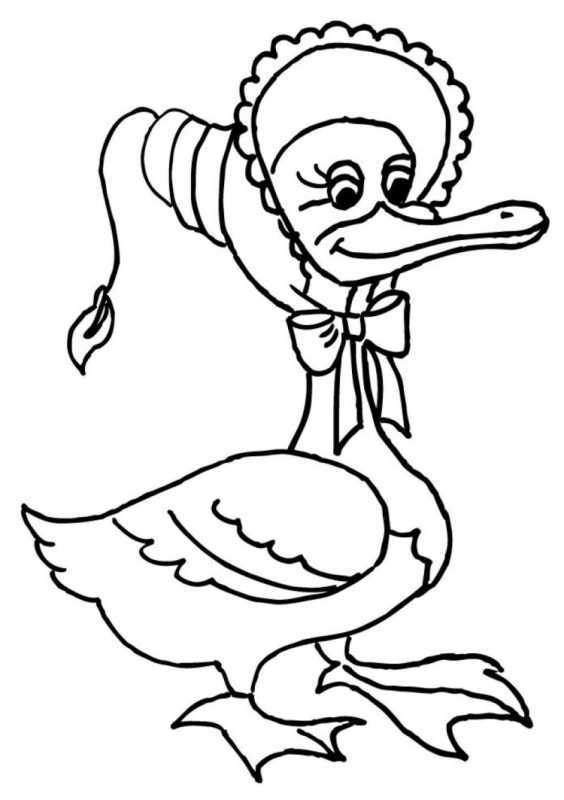 Раскраска утки