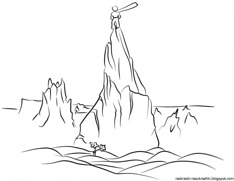 Горы рисунок