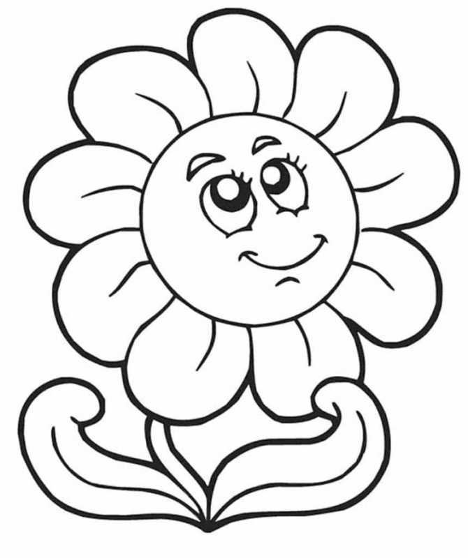 Трафарет букет цветов для раскрашивания