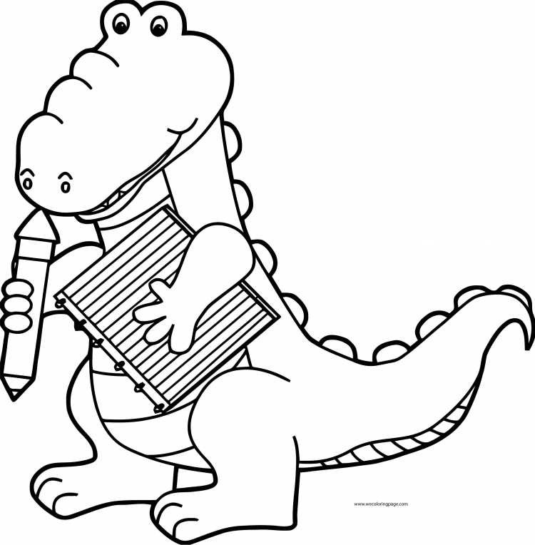 Раскраски животных крокодил