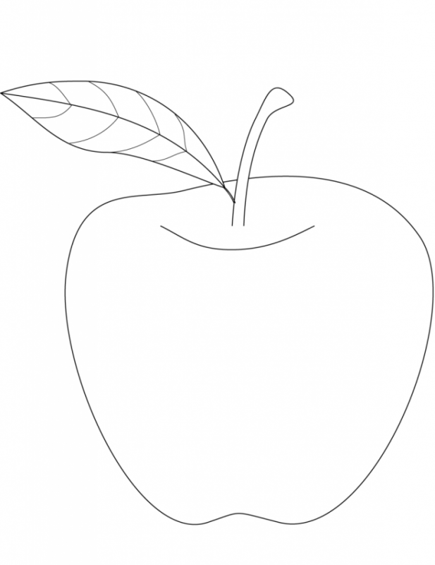 Раскраска крупная яблоко