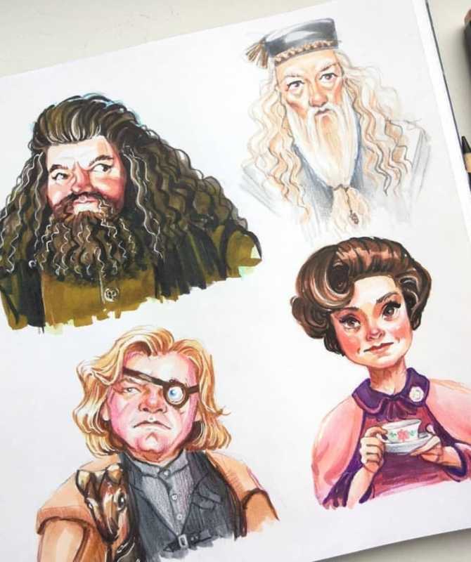 Скетчинг Гарри Поттер