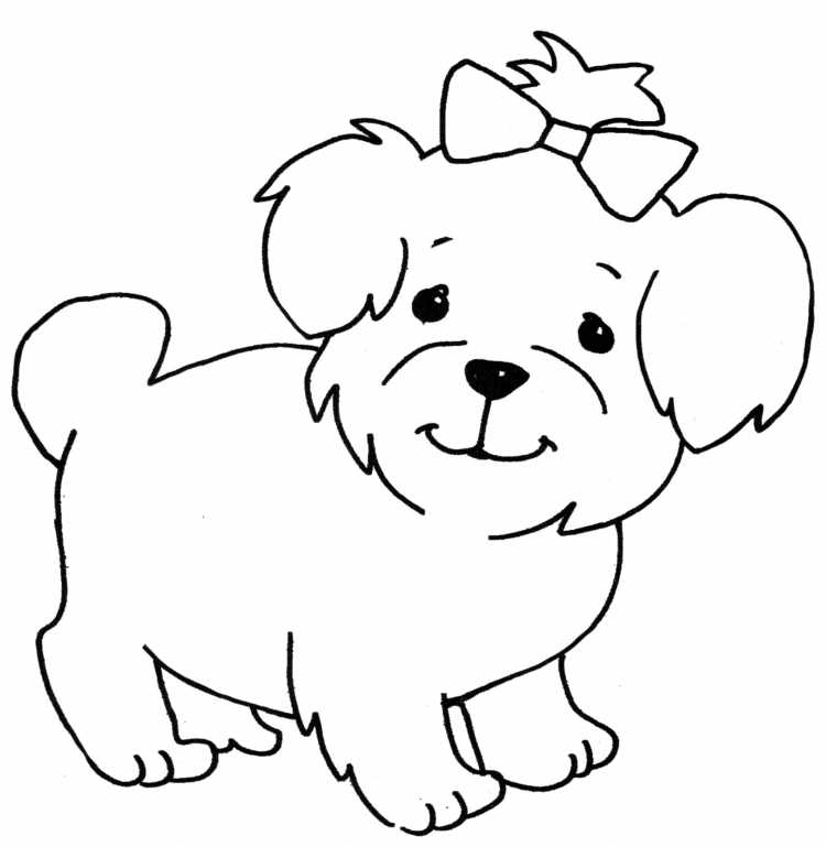 Раскраски для девочек собачки