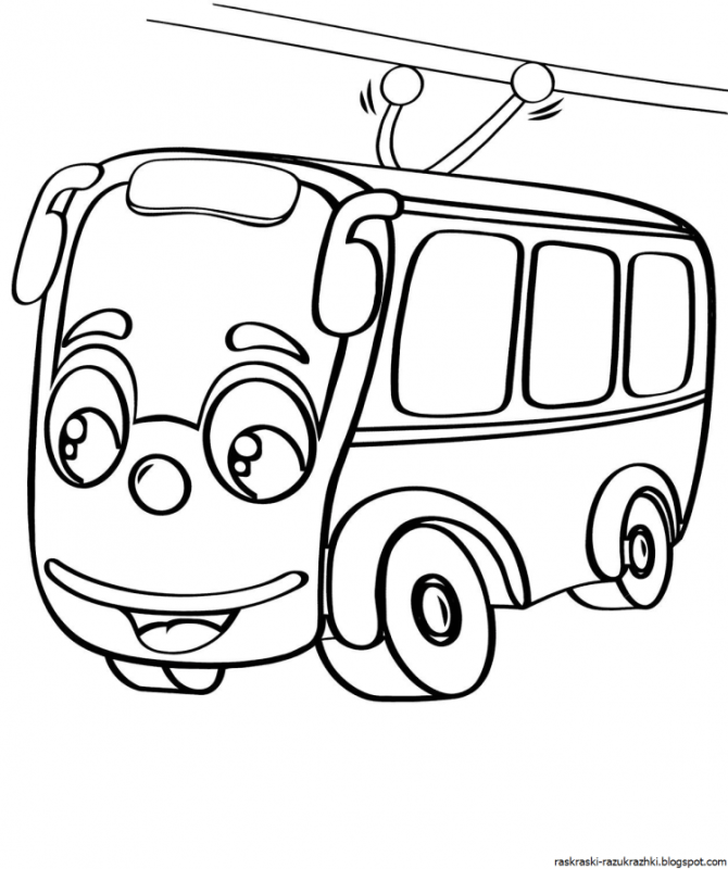 Автобус даблдекер раскраска