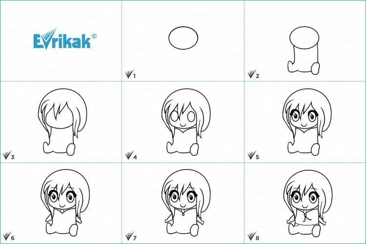 Поэтапное рисование аниме персонажей