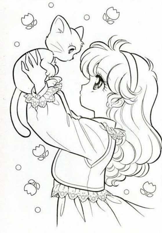 Раскраски для девочек кошки