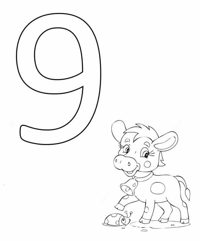 Цифра шесть раскраска