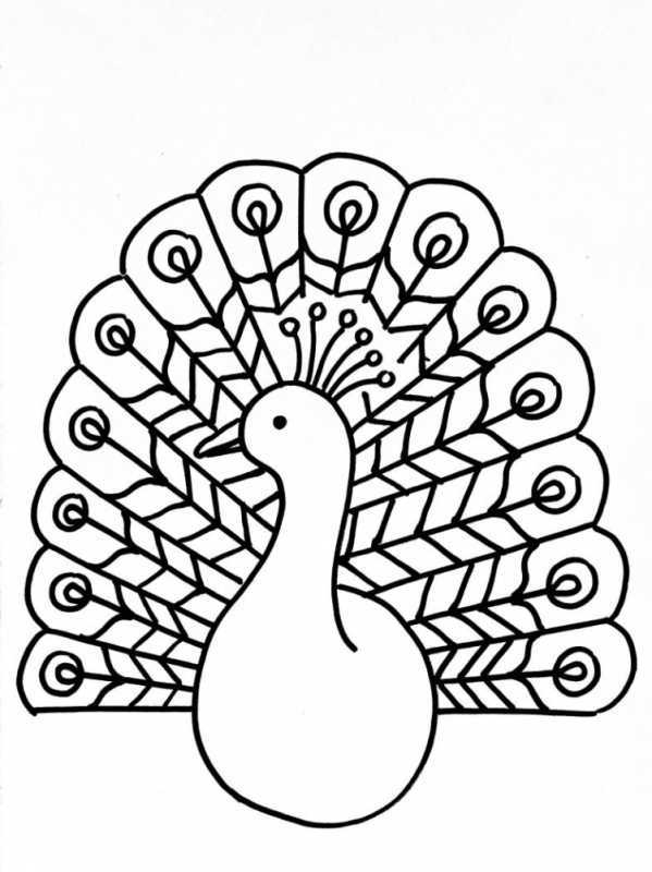 Джутовая филигрань Павлин схема