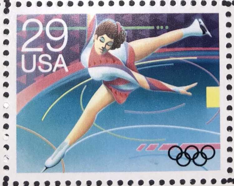 Марки про фигурное катание