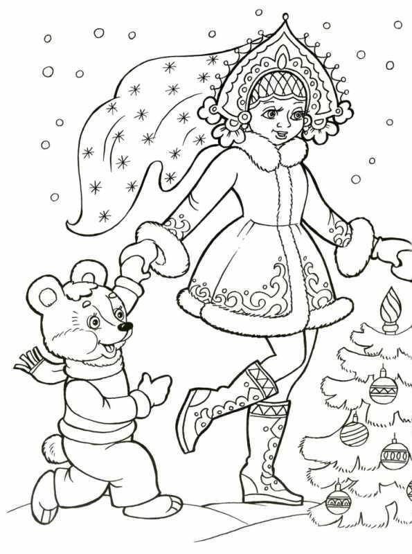 Новогодние раскраски для детей